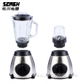 Electric Blender stainless steel housing with glass bottle